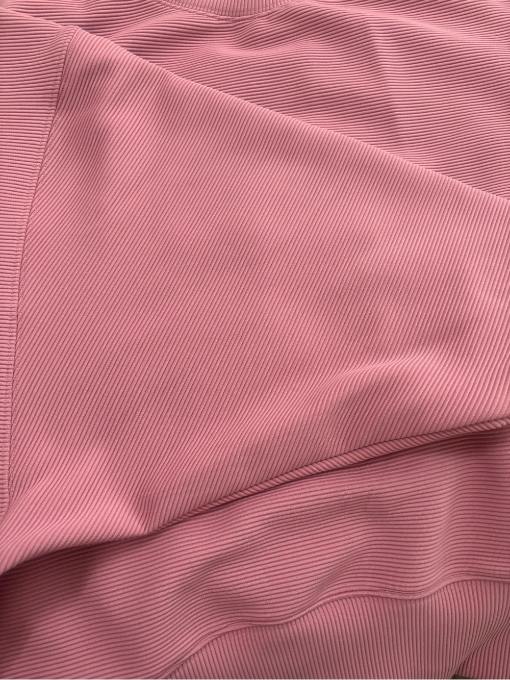 ZENANA Ribbed Lounge Set Dusty Rose Batwing Top Wide Leg Pants M NWOT - Picture 4 of 9